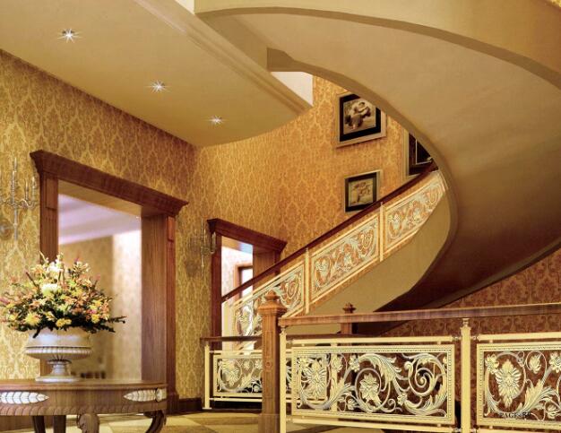 瑞基扶手厂做好了五星级酒店的楼梯扶手项目(图1)